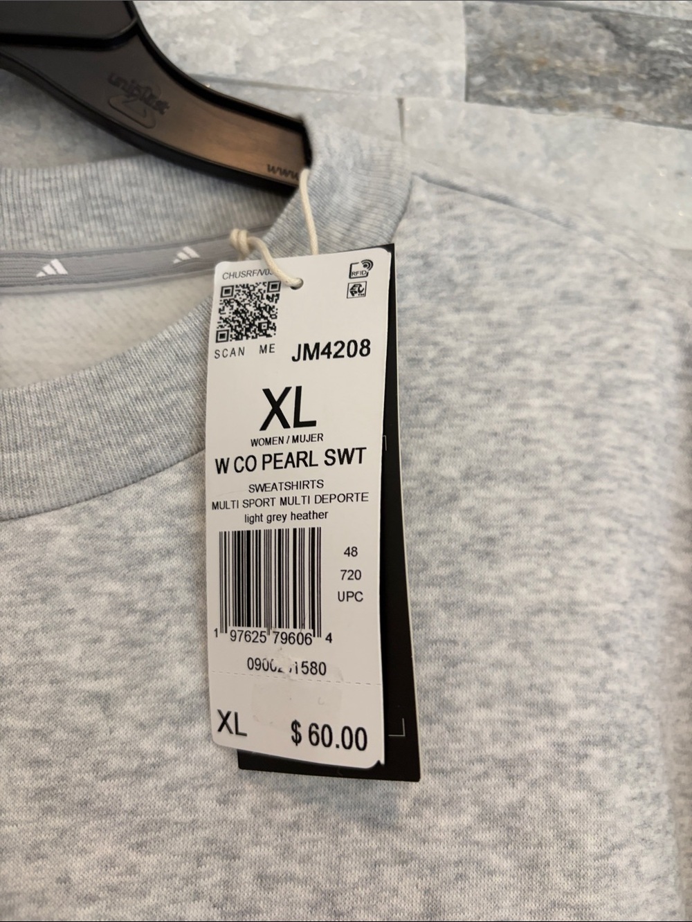 Adidas women's pearl crewneck new with tags size xlarge - Picture 3 of 4